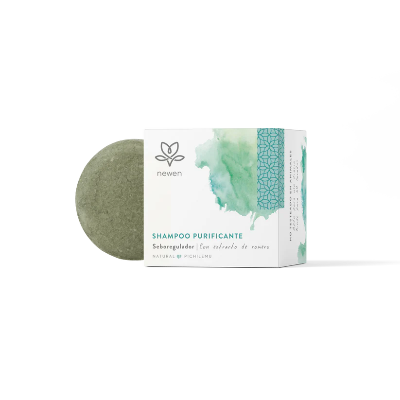 Newen Shampoo Sólido Cabello Graso Purificante